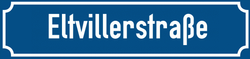 Straßenschild Eltvillerstraße