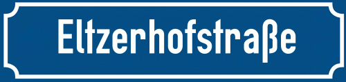 Straßenschild Eltzerhofstraße