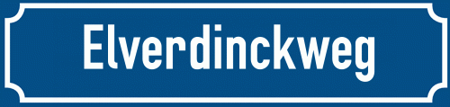 Straßenschild Elverdinckweg