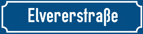 Straßenschild Elvererstraße