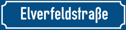 Straßenschild Elverfeldstraße