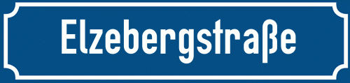 Straßenschild Elzebergstraße