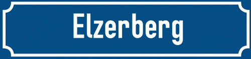 Straßenschild Elzerberg