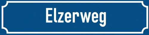 Straßenschild Elzerweg
