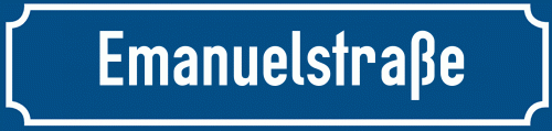 Straßenschild Emanuelstraße