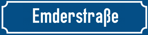 Straßenschild Emderstraße