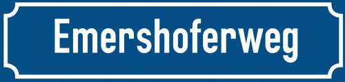 Straßenschild Emershoferweg