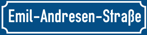 Straßenschild Emil-Andresen-Straße