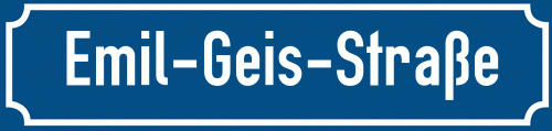 Straßenschild Emil-Geis-Straße