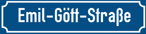 Straßenschild Emil-Gött-Straße