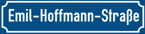 Straßenschild Emil-Hoffmann-Straße