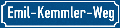 Straßenschild Emil-Kemmler-Weg