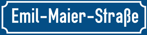 Straßenschild Emil-Maier-Straße