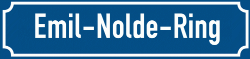 Straßenschild Emil-Nolde-Ring