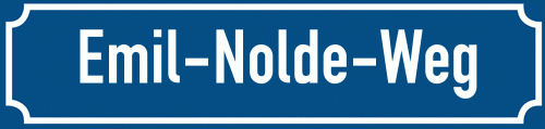 Straßenschild Emil-Nolde-Weg zum kostenlosen Download