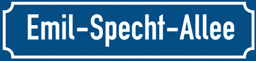 Straßenschild Emil-Specht-Allee
