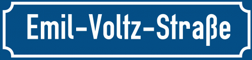 Straßenschild Emil-Voltz-Straße