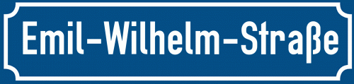 Straßenschild Emil-Wilhelm-Straße