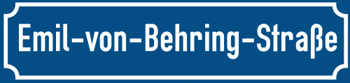 Straßenschild Emil-von-Behring-Straße