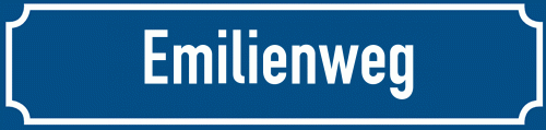 Straßenschild Emilienweg