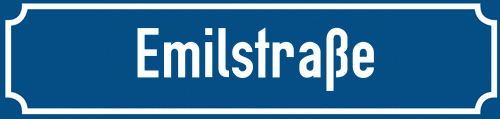 Straßenschild Emilstraße