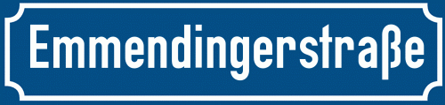 Straßenschild Emmendingerstraße
