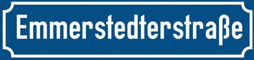 Straßenschild Emmerstedterstraße