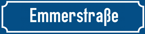 Straßenschild Emmerstraße
