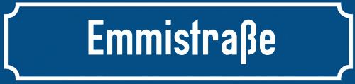 Straßenschild Emmistraße