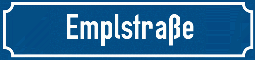Straßenschild Emplstraße