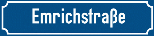 Straßenschild Emrichstraße