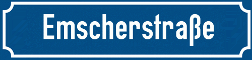 Straßenschild Emscherstraße
