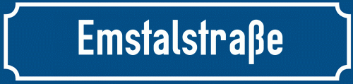 Straßenschild Emstalstraße