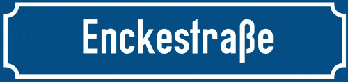 Straßenschild Enckestraße zum kostenlosen Download