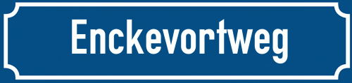Straßenschild Enckevortweg zum kostenlosen Download