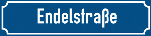 Straßenschild Endelstraße