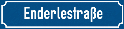 Straßenschild Enderlestraße zum kostenlosen Download