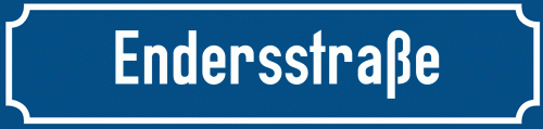 Straßenschild Endersstraße