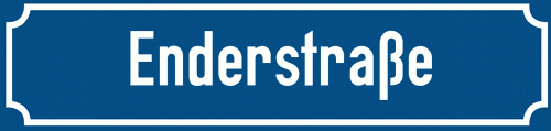 Straßenschild Enderstraße