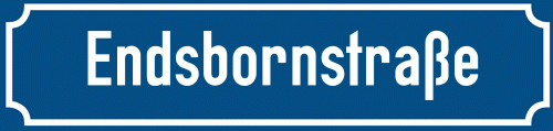 Straßenschild Endsbornstraße