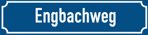Straßenschild Engbachweg