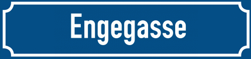 Straßenschild Engegasse