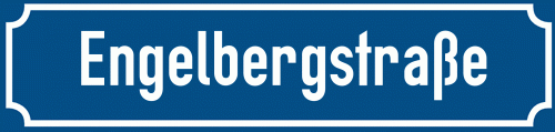 Straßenschild Engelbergstraße zum kostenlosen Download