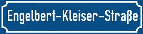Straßenschild Engelbert-Kleiser-Straße