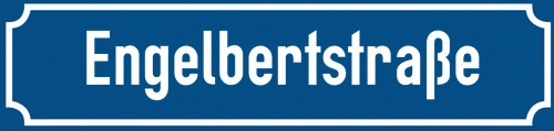 Straßenschild Engelbertstraße zum kostenlosen Download