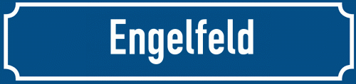 Straßenschild Engelfeld