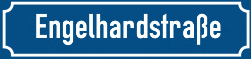 Straßenschild Engelhardstraße zum kostenlosen Download