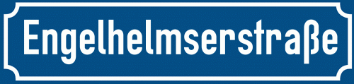 Straßenschild Engelhelmserstraße zum kostenlosen Download