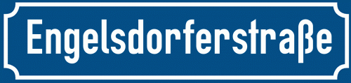 Straßenschild Engelsdorferstraße zum kostenlosen Download