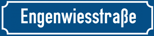 Straßenschild Engenwiesstraße zum kostenlosen Download